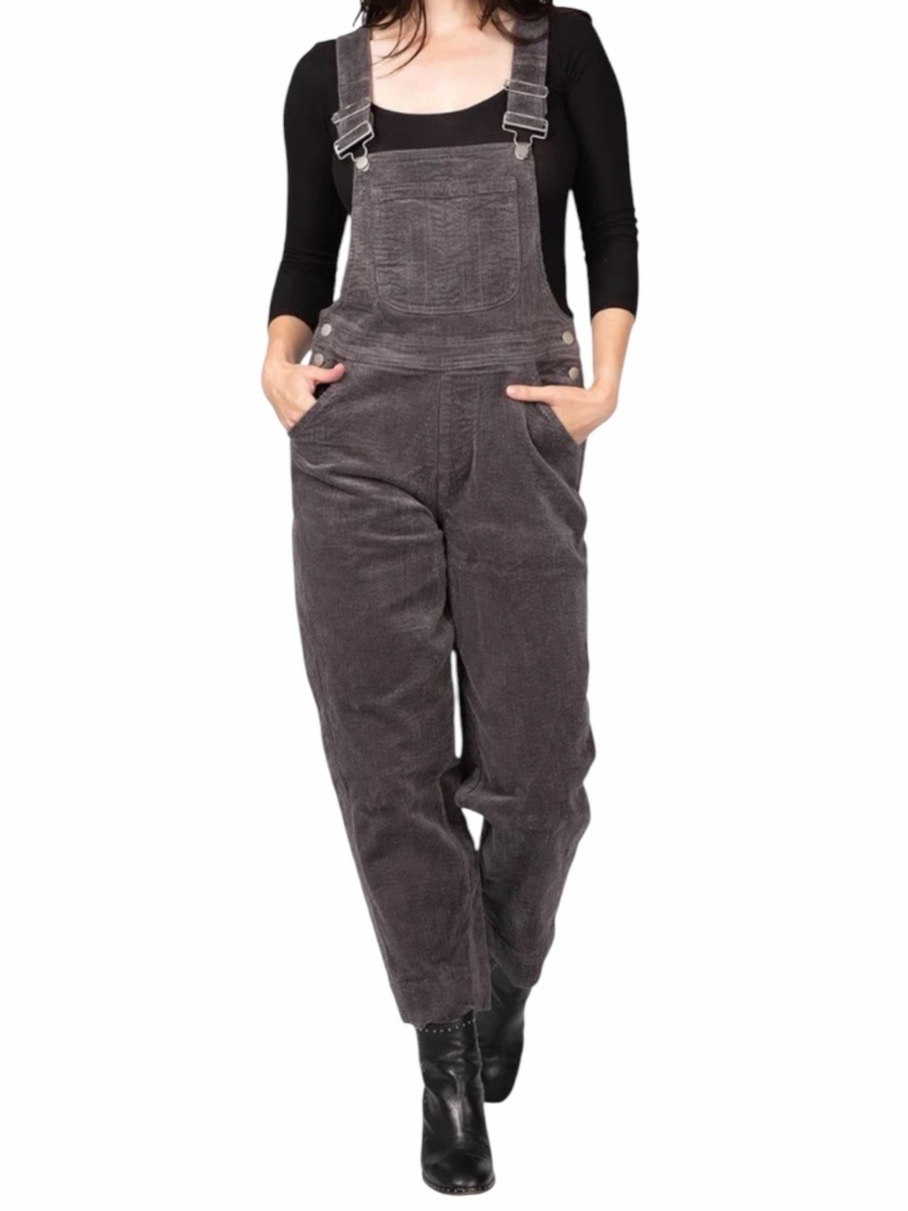 Standards & Practices Overalls Corduroy Gray College Relaxed Sz Large